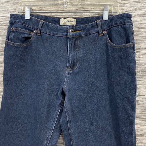 L.L.Bean Vintage Womens Favorite Fit Straight Leg Denim Jeans 12P Petite Blue Co - Picture 6 of 7